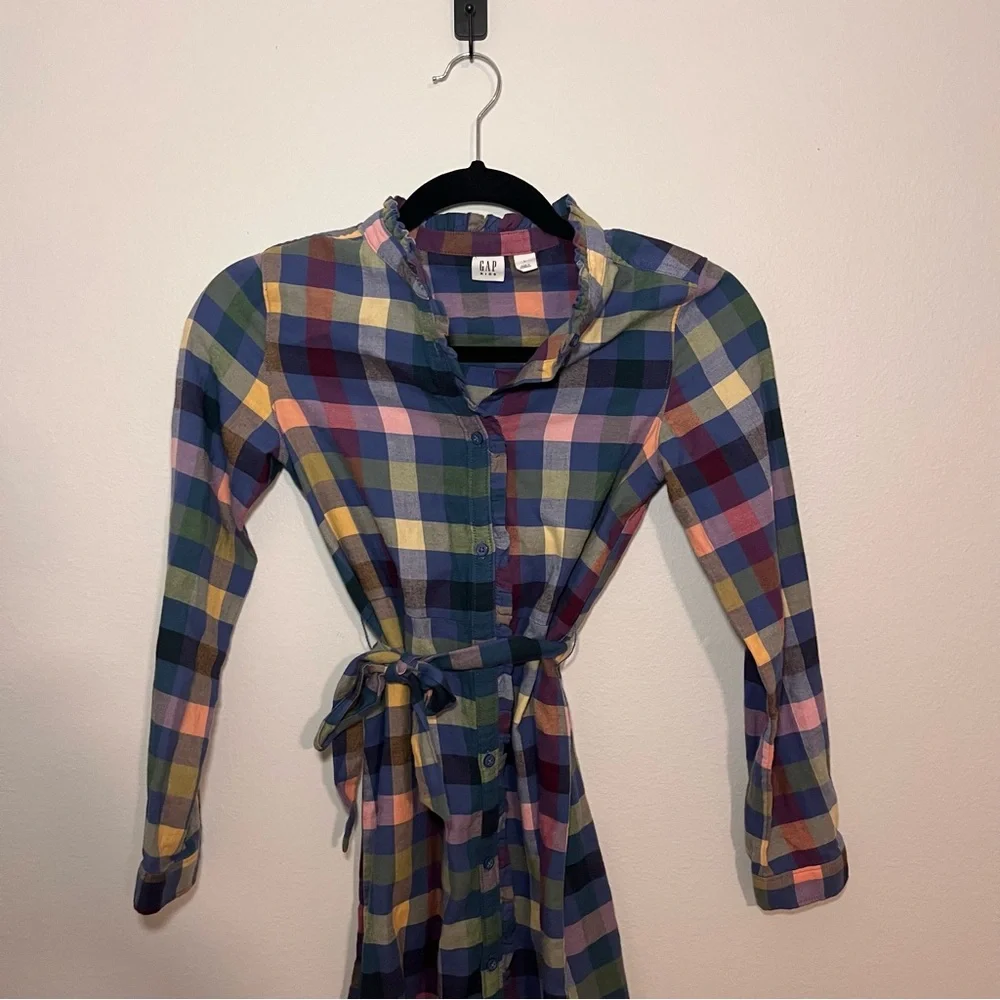 GAP Kids •‎ Plaid Flannel Shirt Dress